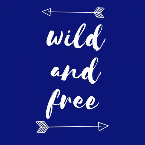 Wild and Free White Modern Wood Framed Art Print with Double Matting by Matic,Jelena