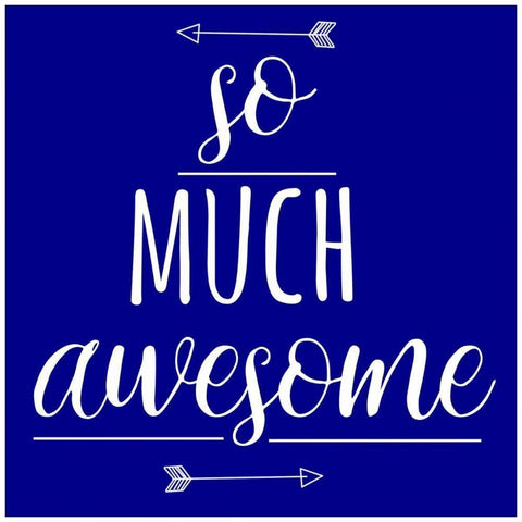 So Much Awesome White Modern Wood Framed Art Print by Matic,Jelena