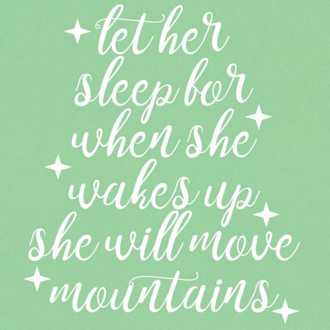 She Will Move Mountains White Modern Wood Framed Art Print with Double Matting by Matic,Jelena