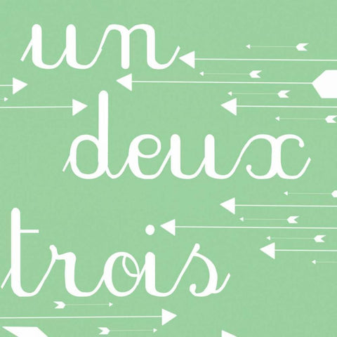 Un Deux Trois White Modern Wood Framed Art Print by Matic,Jelena