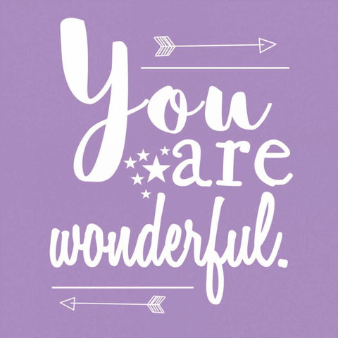 You Are Wonderful Black Modern Wood Framed Art Print by Matic,Jelena