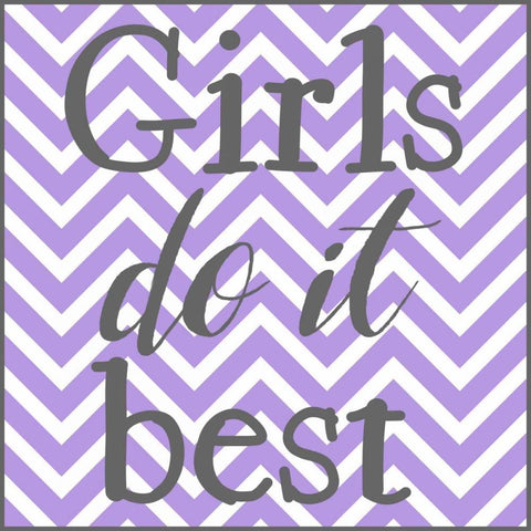 Girls Do It Best Gold Ornate Wood Framed Art Print with Double Matting by Matic,Jelena