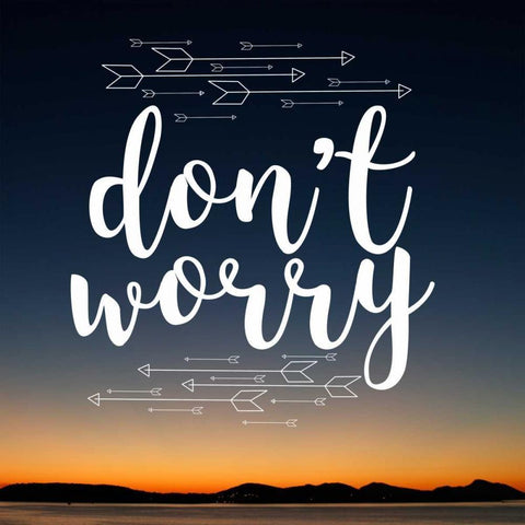 Insta Dont Worry Black Ornate Wood Framed Art Print with Double Matting by Matic,Jelena