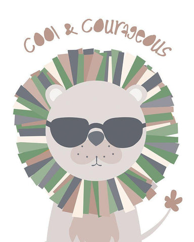 Cool_Lion White Modern Wood Framed Art Print with Double Matting by McCully, Jennifer