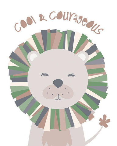 Cool_Lion_NoSunglasses Black Ornate Wood Framed Art Print with Double Matting by McCully, Jennifer