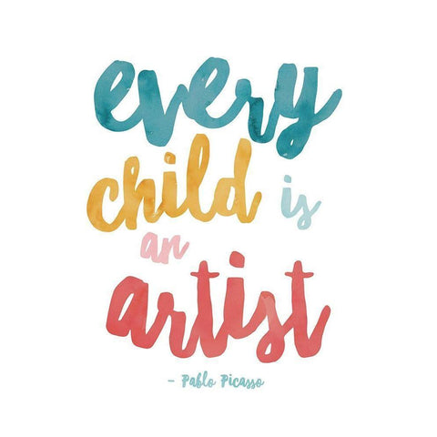 EveryChildArtist White Modern Wood Framed Art Print by McCully, Jennifer