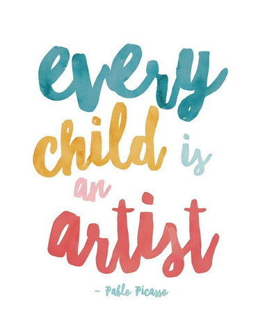 EveryChildArtist White Modern Wood Framed Art Print with Double Matting by McCully, Jennifer