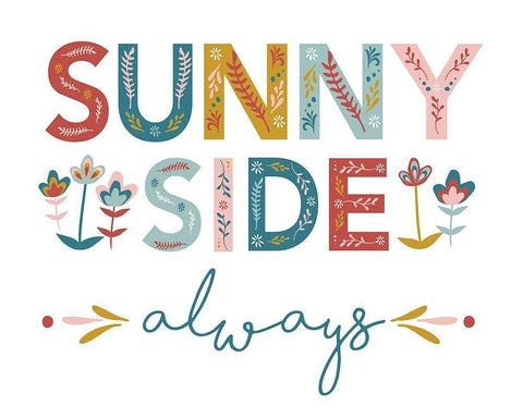 SunnySideAlways_8x10_JenniferMcCully Black Ornate Wood Framed Art Print with Double Matting by McCully, Jennifer