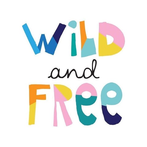 Wild Free Bright Black Modern Wood Framed Art Print with Double Matting by McCully, Jennifer