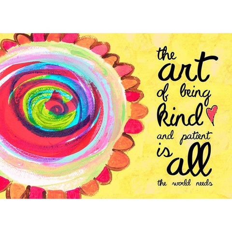 Kind and Patient Black Modern Wood Framed Art Print by McCully, Jennifer