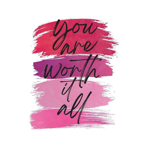 You Are Worth It All 1 Gold Ornate Wood Framed Art Print with Double Matting by McCully, Jennifer