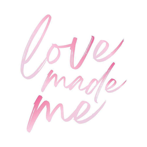 Love Made Me Pink Hues Ombre Gold Ornate Wood Framed Art Print with Double Matting by McCully, Jennifer