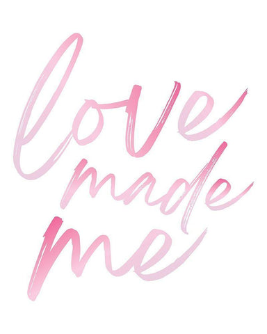 Love Made Me Pink Hues Ombre Black Ornate Wood Framed Art Print with Double Matting by McCully, Jennifer