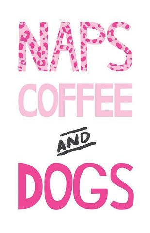 Naps Coffee Dogs 2 Black Ornate Wood Framed Art Print with Double Matting by McCully, Jennifer
