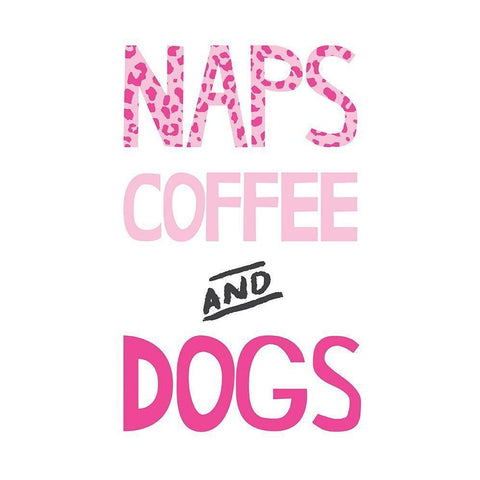 Naps Coffee Dogs 2 Gold Ornate Wood Framed Art Print with Double Matting by McCully, Jennifer