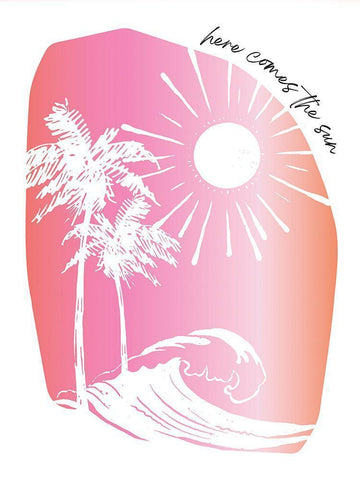 Here Comes The Sun Pinks Black Ornate Wood Framed Art Print with Double Matting by McCully, Jennifer