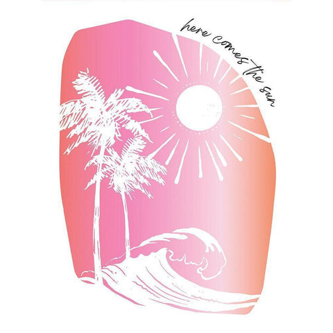 Here Comes The Sun Pinks Black Modern Wood Framed Art Print by McCully, Jennifer