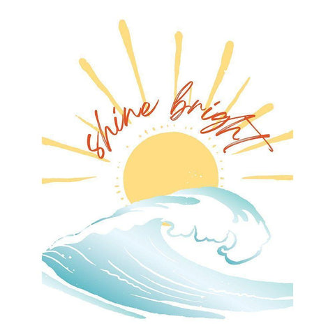 Shine Bright White Modern Wood Framed Art Print by McCully, Jennifer