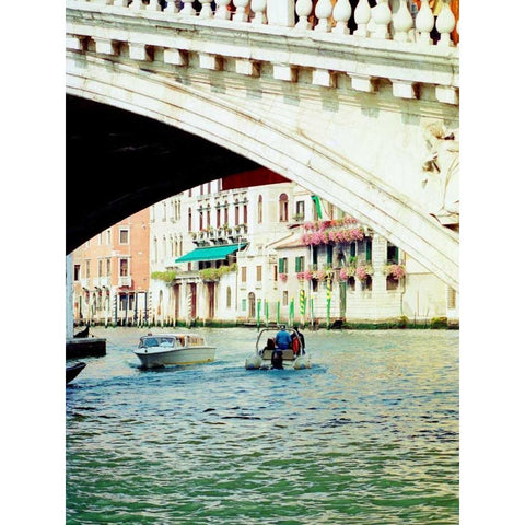 Venice Boat Ride 2 White Modern Wood Framed Art Print by Grey, Jace