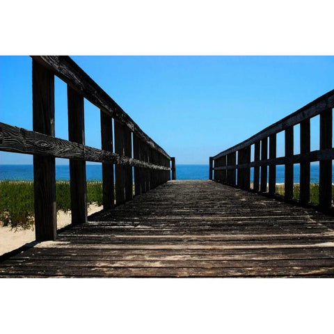 Beach 0764 White Modern Wood Framed Art Print by Pica, Jeff