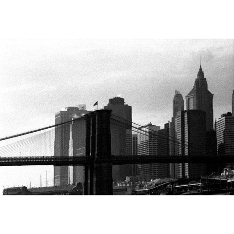 Downtown Manhattan 2 Black Modern Wood Framed Art Print with Double Matting by Pica, Jeff