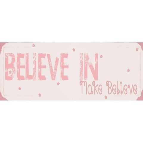 Believe Make Believe Black Modern Wood Framed Art Print by Shannon, Julie