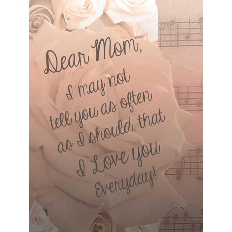 Dear Mom Black Modern Wood Framed Art Print with Double Matting by Shannon, Julie