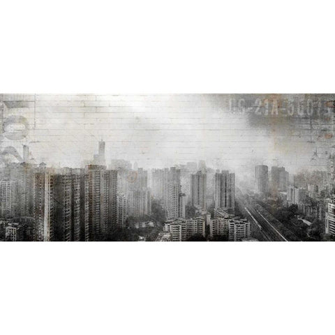 Urban Day Black Modern Wood Framed Art Print with Double Matting by Allen, Kimberly