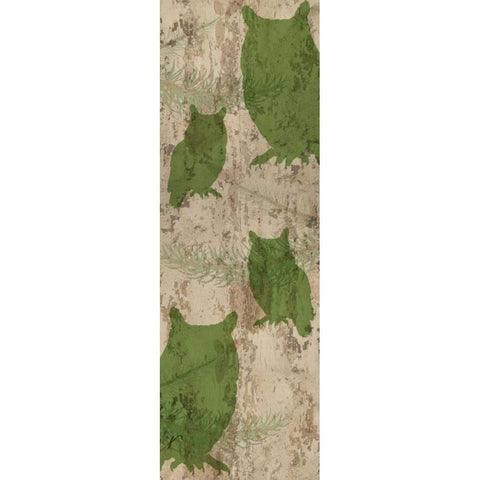 Owls and Branches Gold Ornate Wood Framed Art Print with Double Matting by Allen, Kimberly