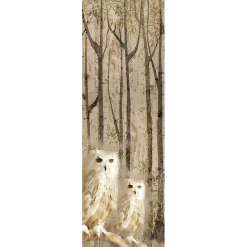 Owls In the Trees Black Modern Wood Framed Art Print by Allen, Kimberly