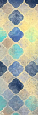 Indigo Panel A White Modern Wood Framed Art Print with Double Matting by Allen, Kimberly