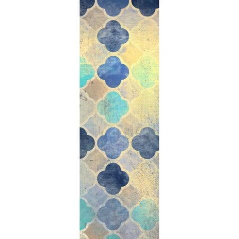 Indigo Panel A Black Modern Wood Framed Art Print with Double Matting by Allen, Kimberly