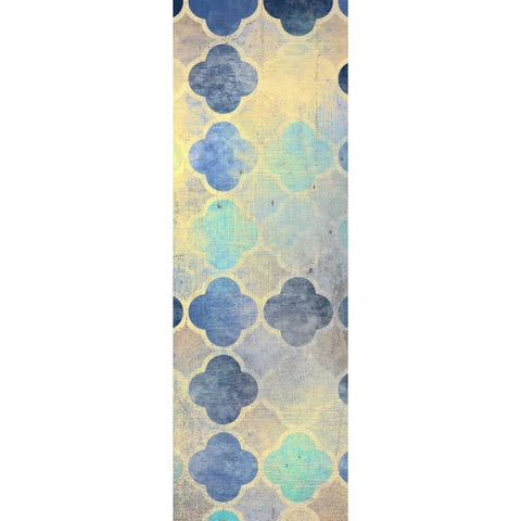 Indigo Panel B Black Modern Wood Framed Art Print with Double Matting by Allen, Kimberly