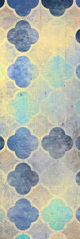 Indigo Panel B White Modern Wood Framed Art Print with Double Matting by Allen, Kimberly