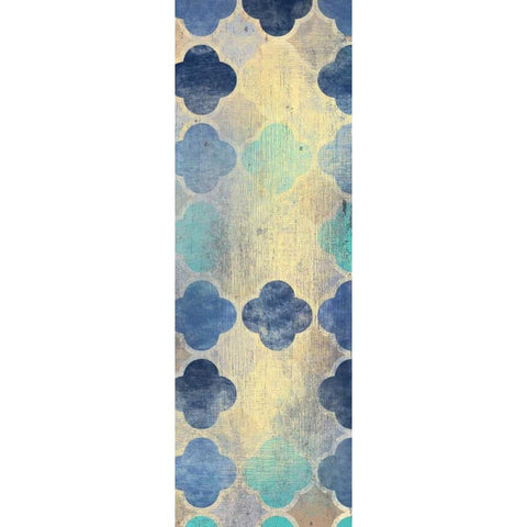 Indigo Panel C Black Modern Wood Framed Art Print with Double Matting by Allen, Kimberly