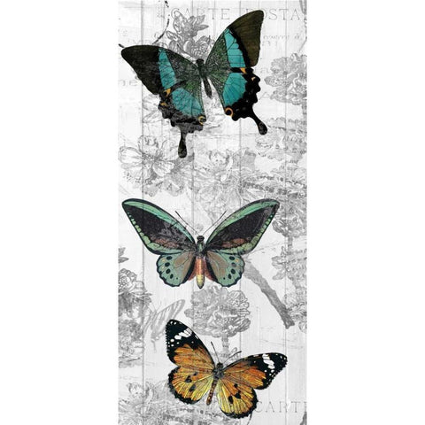 Butterflies Are Free 2 Gold Ornate Wood Framed Art Print with Double Matting by Allen, Kimberly