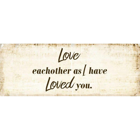 Love Each Other White Modern Wood Framed Art Print by Allen, Kimberly