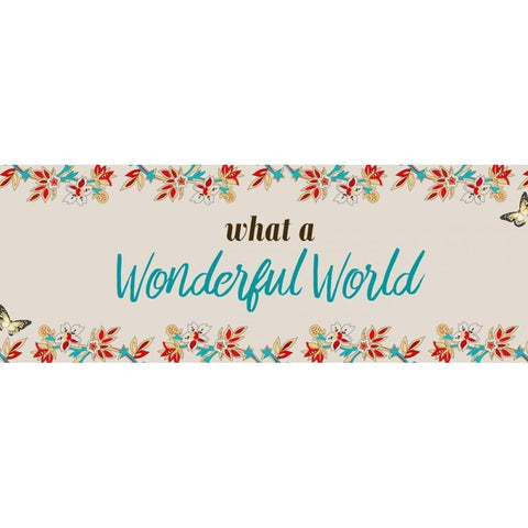 What A Wonderful World Black Modern Wood Framed Art Print with Double Matting by Allen, Kimberly