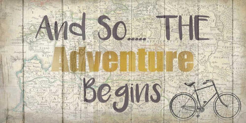 Adventure Awaits 3 White Modern Wood Framed Art Print with Double Matting by Allen, Kimberly