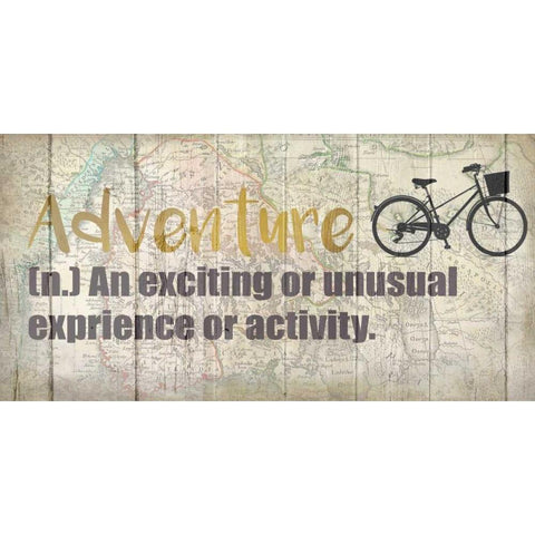 Adventure Awaits 4 White Modern Wood Framed Art Print by Allen, Kimberly