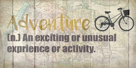 Adventure Awaits 4 White Modern Wood Framed Art Print with Double Matting by Allen, Kimberly