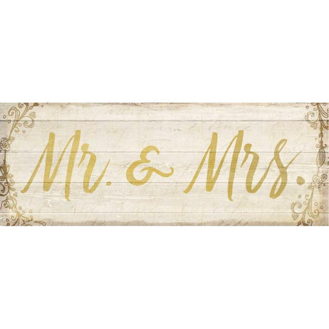Mr and Mrs Black Modern Wood Framed Art Print by Allen, Kimberly