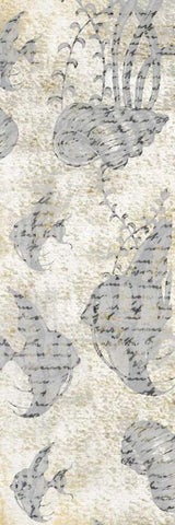 Sea Life Black Ornate Wood Framed Art Print with Double Matting by Allen, Kimberly