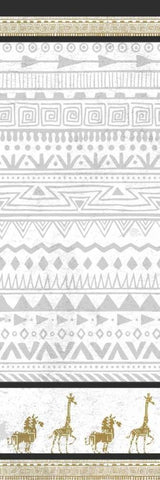 Tribal Day Black Ornate Wood Framed Art Print with Double Matting by Allen, Kimberly