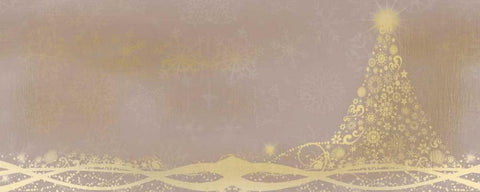 Christmas Tree Panel White Modern Wood Framed Art Print with Double Matting by Allen, Kimberly