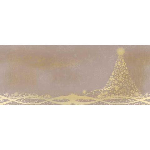 Christmas Tree Panel Black Modern Wood Framed Art Print by Allen, Kimberly