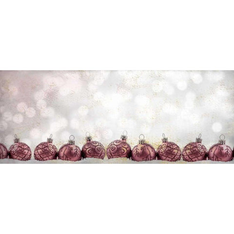 Ornaments in a Row Black Modern Wood Framed Art Print by Allen, Kimberly