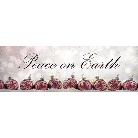 Peace Ornaments Gold Ornate Wood Framed Art Print with Double Matting by Kimberly, Allen