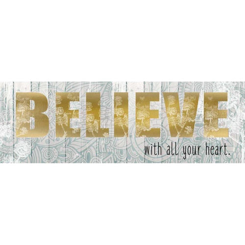 Believe With All White Modern Wood Framed Art Print by Allen, Kimberly