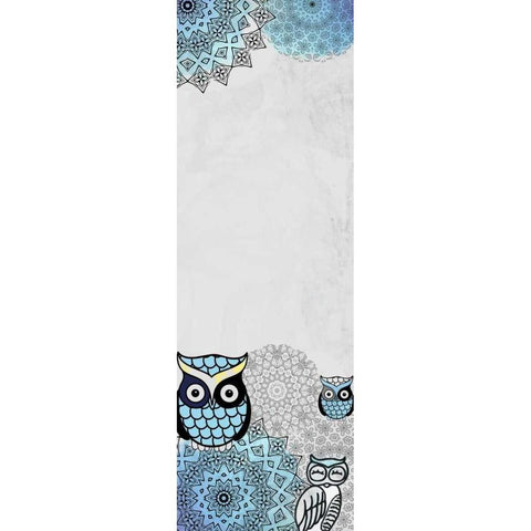 Owls in Blue Black Modern Wood Framed Art Print by Allen, Kimberly
